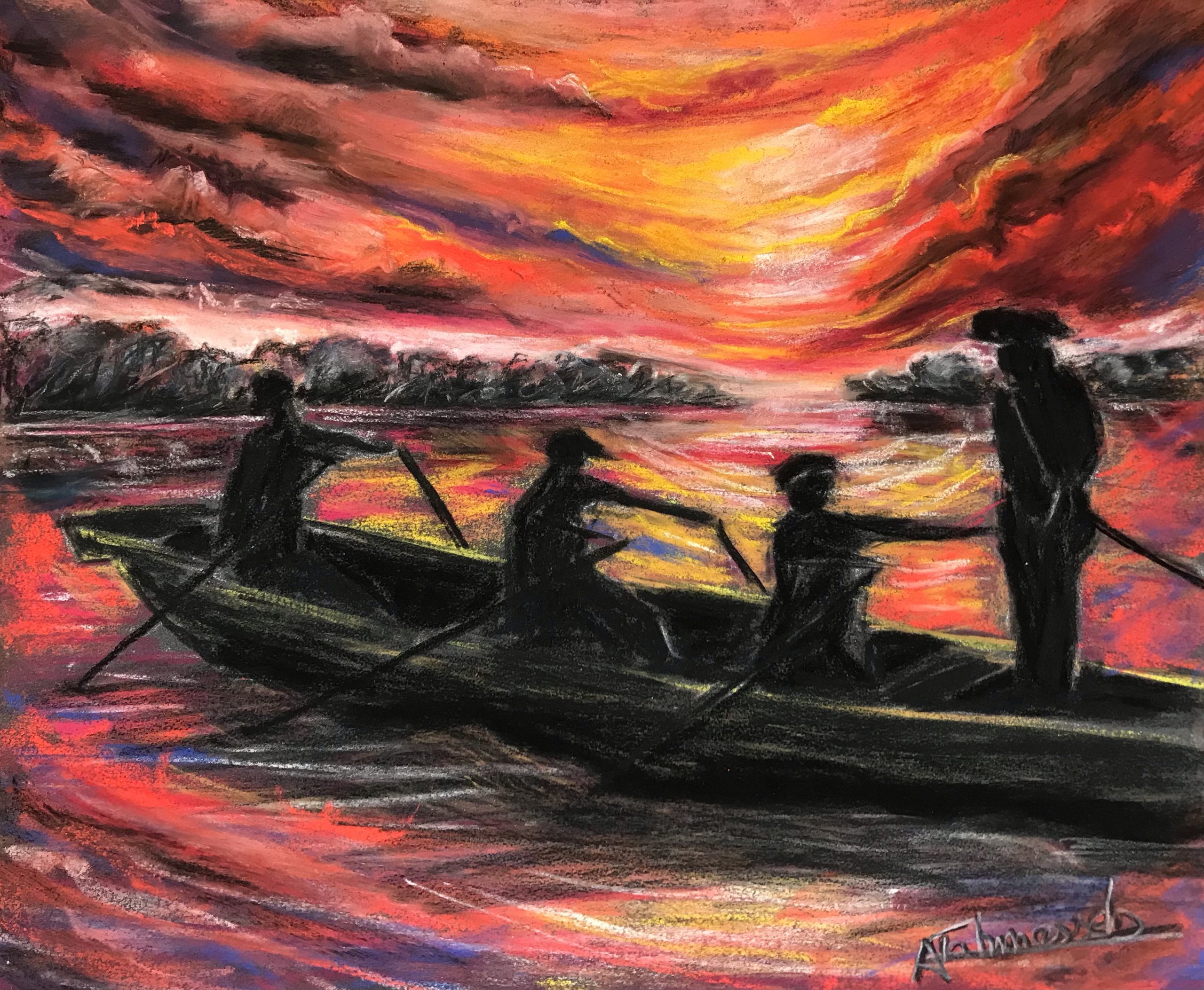 Bateau rouge