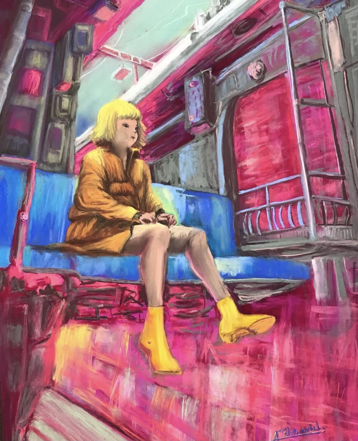 Une femme dans un train 2500