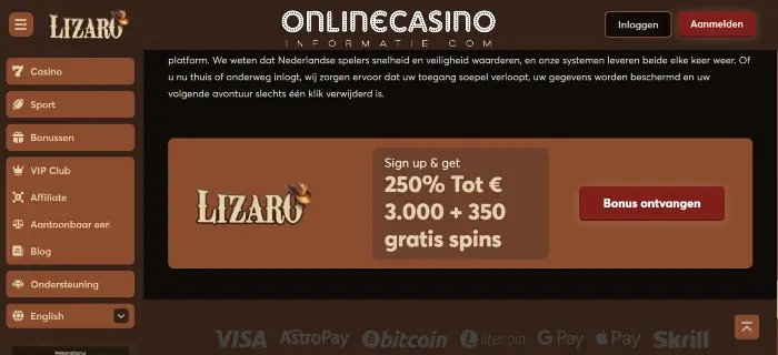 Lizaro casino in Netherlands Lizaro casino in Netherlands
